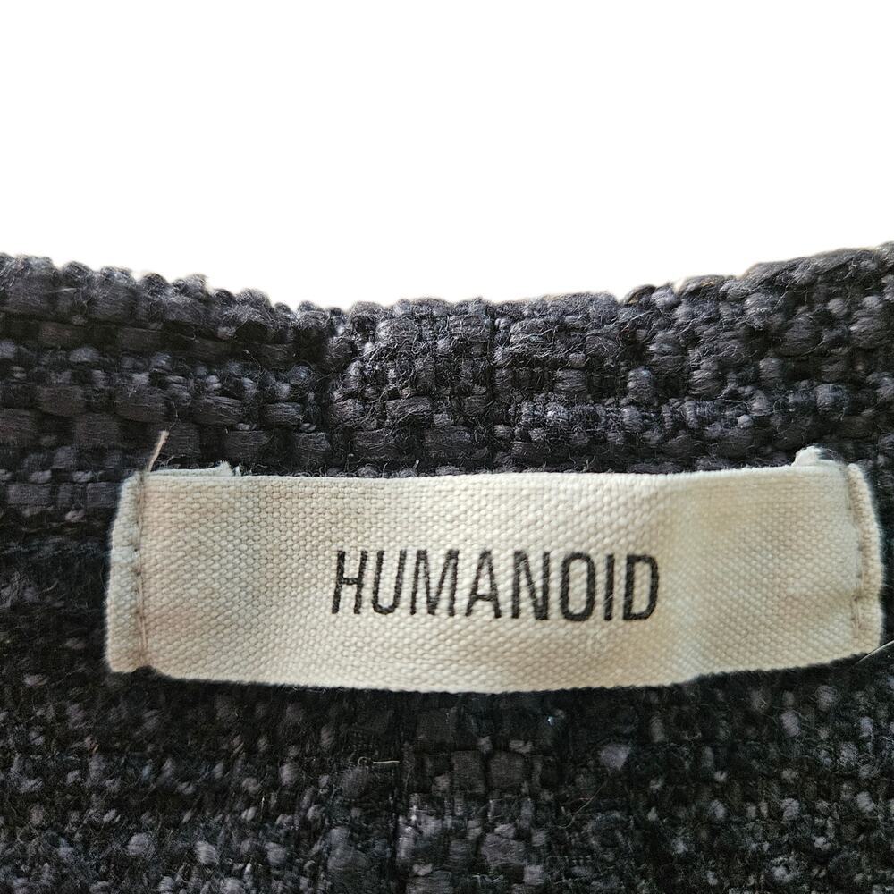 Women's Humanoid Gray Tweed Dress 3/4 Sleeves Knee Length Shift Style M Romania - Picture 12 of 16